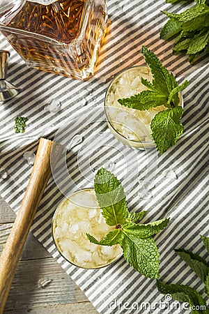 Homemade Derby Mint Julep Stock Photo