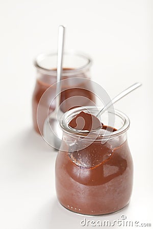 Homemade dessert chocolate mousse Stock Photo