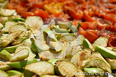 Homemade dried fruit apple and apricot. Natural healthy food. Stock Photo