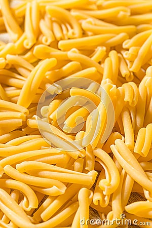 Homemade Dry Casarecce Pasta Stock Photo