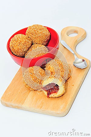 Plum dumplings dish Stock Photo