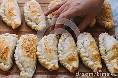 Homemade empanadas Argentinas Stock Photo