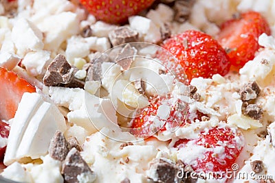 Homemade Eton mess dessert Stock Photo