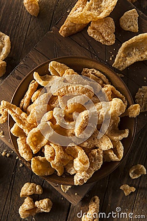 Homemade Fatty Pork Rinds Stock Photo