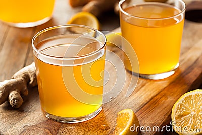 Homemade Fermented Raw Kombucha Tea Stock Photo