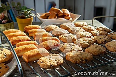 Homemade financier cakes and cookies Stock Photo