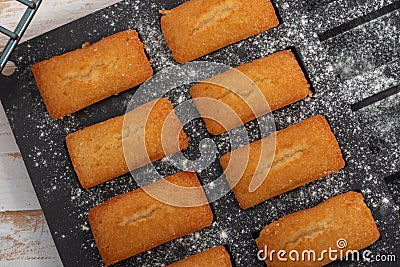 Homemade financier cakes, french pastry Stock Photo