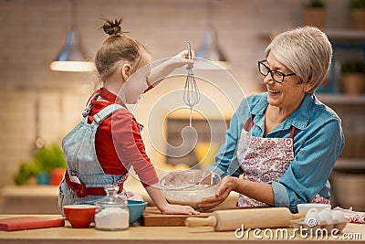 Homemade food and little helper Stock Photo