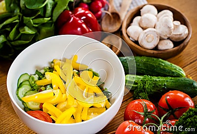 Homemade food preparation Stock Photo