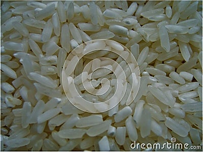 The purified white seeds of rice, close up, background, crop, porridge, the vegetarian Stock Photo