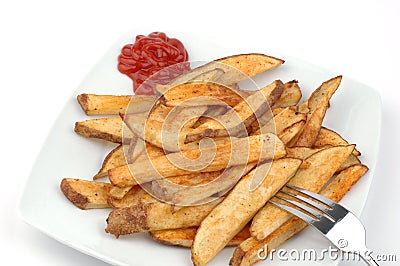 Homemade French Fries Stock Photo