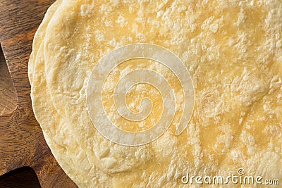 Homemade Fresh Flour Tortillas Stock Photo
