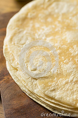 Homemade Fresh Flour Tortillas Stock Photo