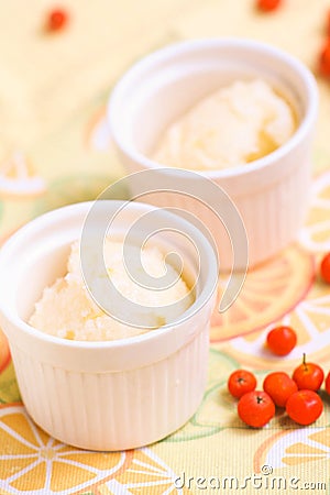 Homemade fressh lemon summer sherbet Stock Photo