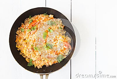 homemade fried rice Stock Photo