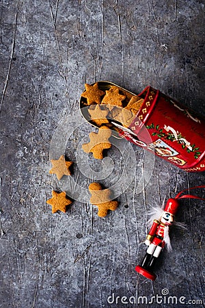 Homemade gingerbread out of the box Stock Photo