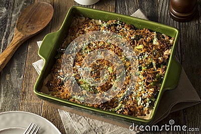 Homemade Green Bean Casserole Stock Photo