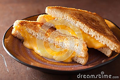 Homemade grilled cheese sandwich for breakfast Stock Photo