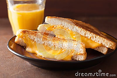 Homemade grilled cheese sandwich for breakfast Stock Photo