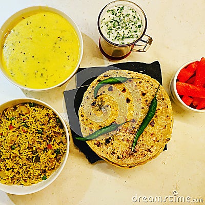 Homemade Gujarati food Stock Photo
