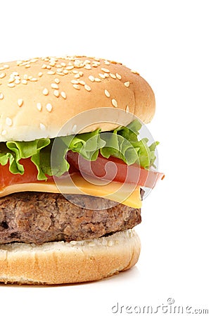 Homemade hamburger Stock Photo