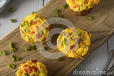 Homemade Healthy Breakfast Egg Muffins Stock Photo