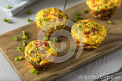 Homemade Healthy Breakfast Egg Muffins Stock Photo