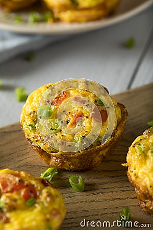 Homemade Healthy Breakfast Egg Muffins Stock Photo