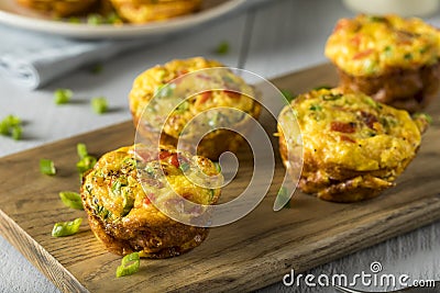 Homemade Healthy Breakfast Egg Muffins Stock Photo