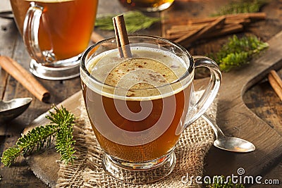 Homemade Hot Buttered Rum Stock Photo