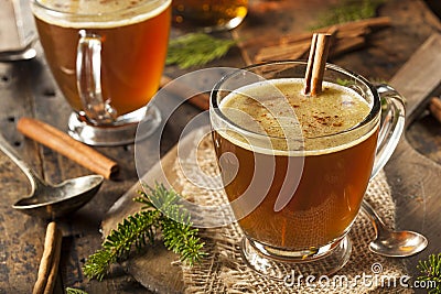 Homemade Hot Buttered Rum Stock Photo