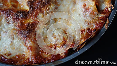 Homemade hot Lasagna Stock Photo