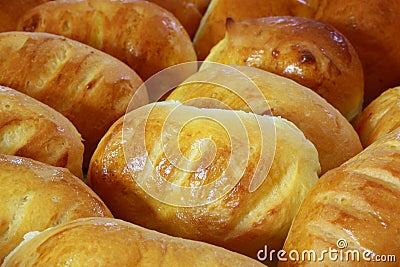 Homemade Delicious And Fresh Baked Traditional Breads Stock Photo