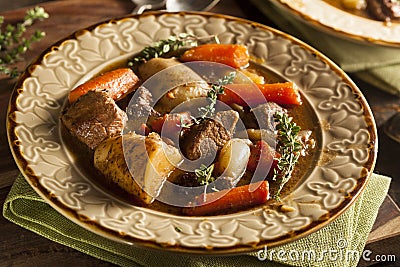 Homemade Irish Beef Stew Stock Photo