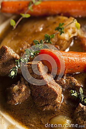 Homemade Irish Beef Stew Stock Photo