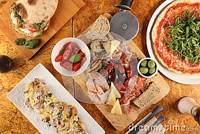 Photo of Italian dinner Stock Photo