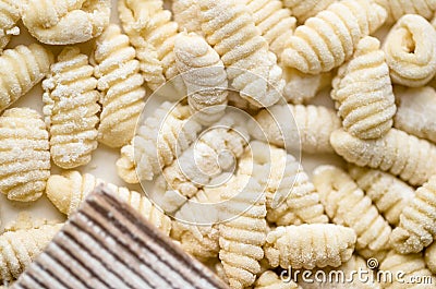 Homemade Italian Traditional Gnocchi Stock Photo