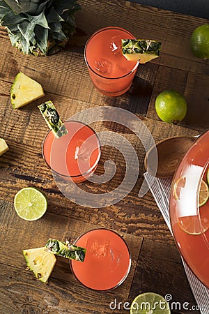 Homemade Jamaican Rum Punch Stock Photo