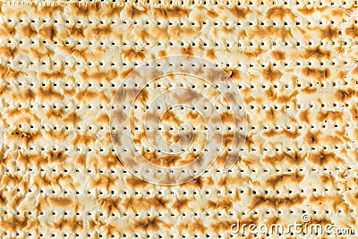 Homemade Jewish Matzah Flat Bread Stock Photo