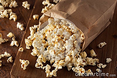 Homemade Kettle Corn Popcorn Stock Photo