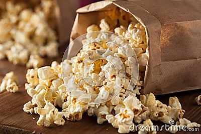 Homemade Kettle Corn Popcorn Stock Photo