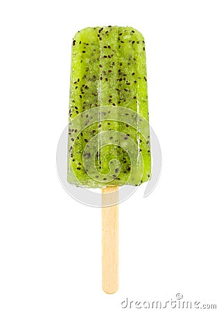 Homemade kiwi popsicle Stock Photo