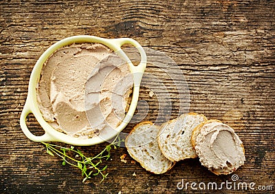 Homemade liver pate Stock Photo