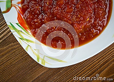 Homemade Ljutenica Stock Photo