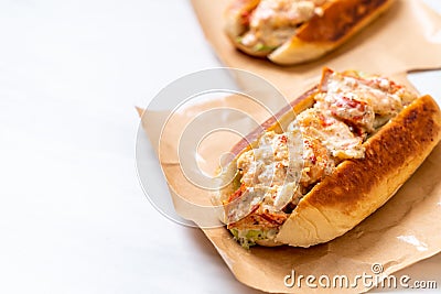 homemade lobster roll Stock Photo