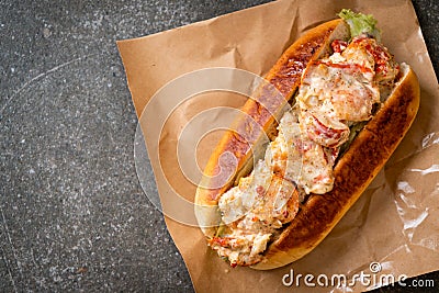 homemade lobster roll Stock Photo