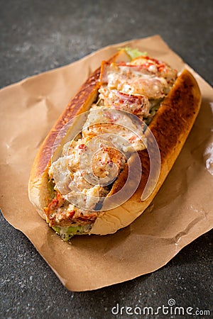 homemade lobster roll Stock Photo