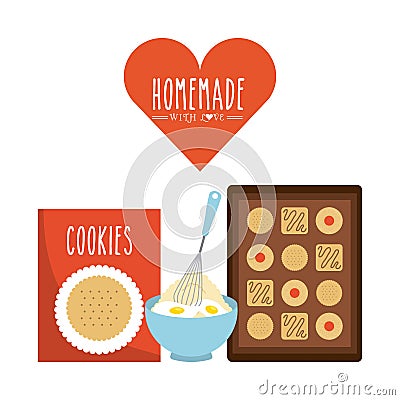 Homemade with love design Vector Illustration