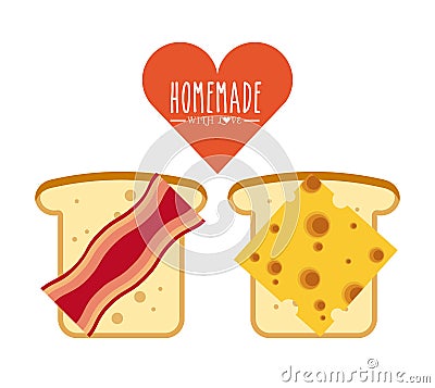 Homemade with love design Vector Illustration