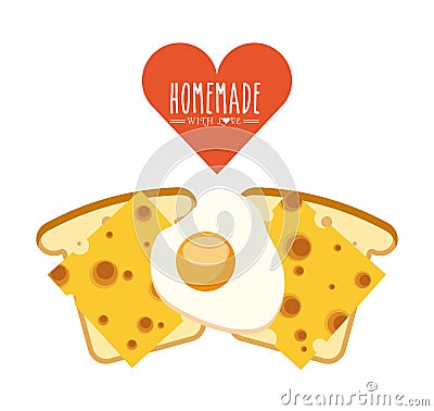 Homemade with love design Vector Illustration